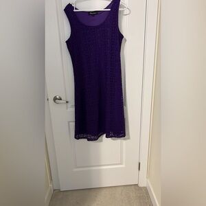 Elegant Purple Lace Dress